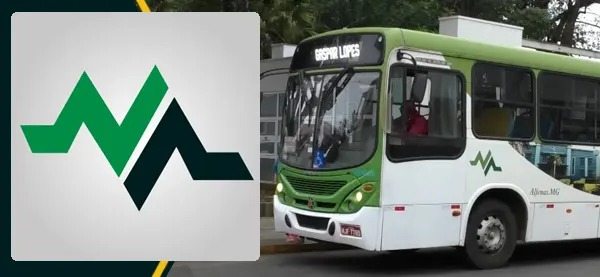 Logo e ônibus da Alfetur