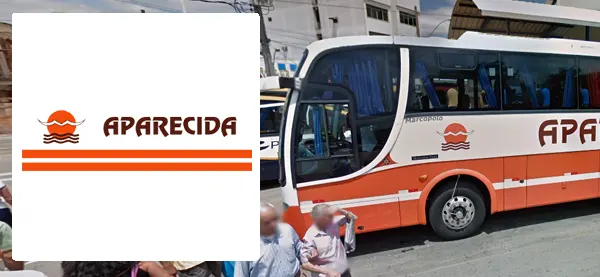 Logo e ônibus da Aparecida Barra do Piraí