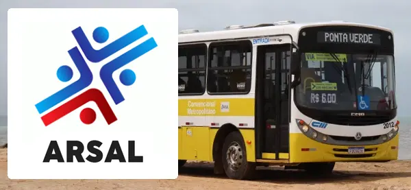 Logo e ônibus da Arsal