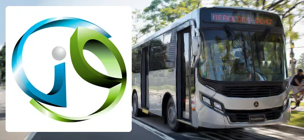 Logo e ônibus da Auto Viação i9 Rio das Pedras