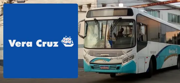 Logo e ônibus da Auto Viação Vera Cruz (Belford Roxo)