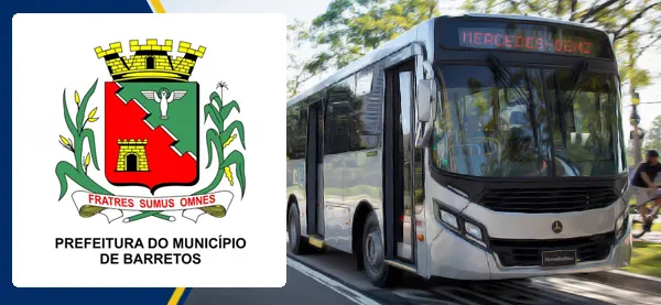 Logo e ônibus da Barretos