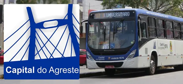 Logo e ônibus da Capital do Agreste