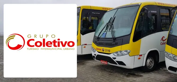 Logo e ônibus da Coletivo Caruaru