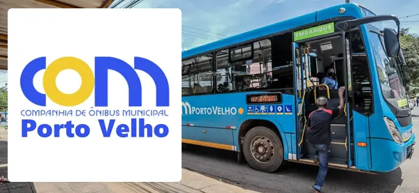 Logo e ônibus da COM Porto Velho