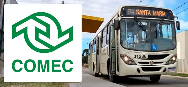 Logo e ônibus da COMEC