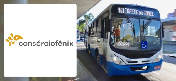 Logo e ônibus da Consórcio Fênix