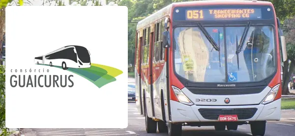 Logo e ônibus da Consórcio Guaicurus