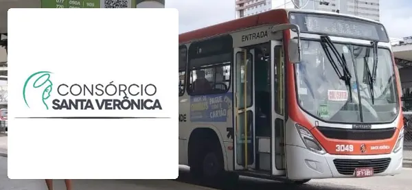 Logo e ônibus da Consórcio Santa Verônica