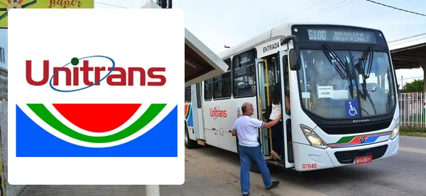 Logo e ônibus da Consórcio Unitrans