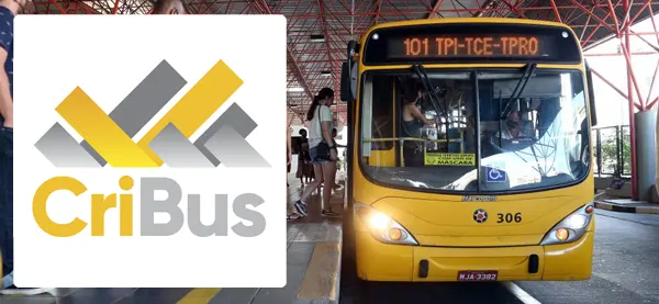 Logo e ônibus da Cribus
