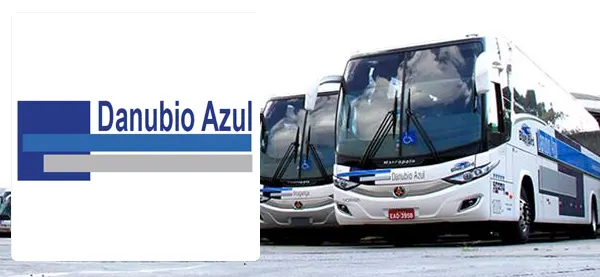 Logo e ônibus da Danúbio Azul