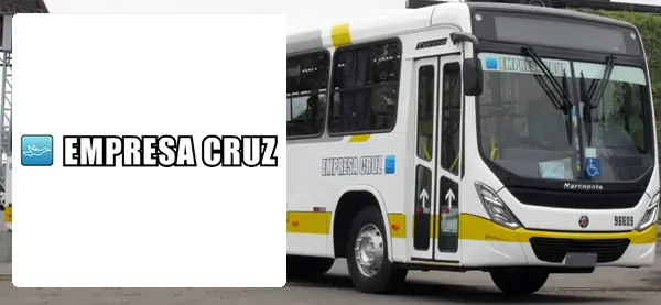 Logo e ônibus da Empresa Cruz Araraquara