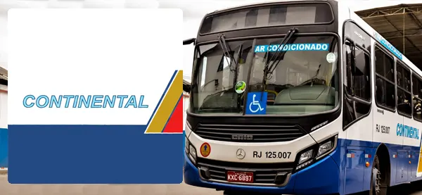Logo e ônibus da Empresa de Transportes Continental