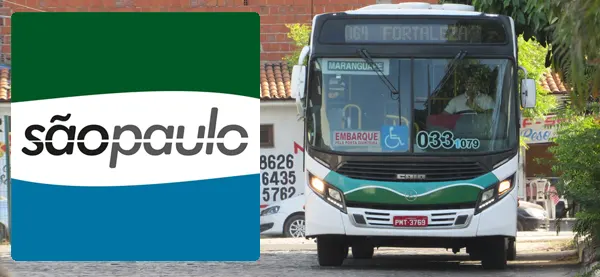 Logo e ônibus da Empresa São Paulo (Maranguape)