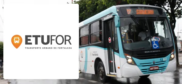 Logo e ônibus da Etufor