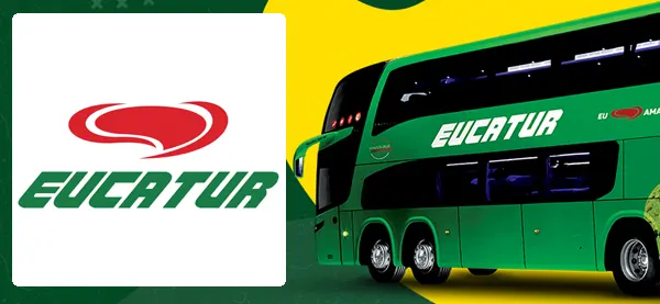 Logo e ônibus da Eucatur