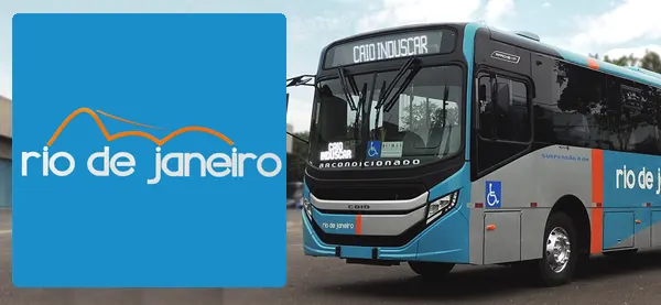Logo e ônibus da Expresso Rio de Janeiro
