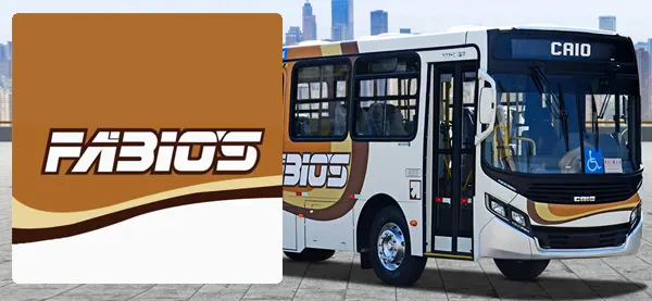 Logo e ônibus da Fabio's