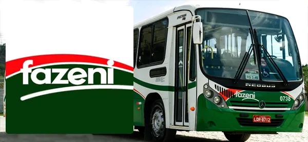 Logo e ônibus da Fazeni