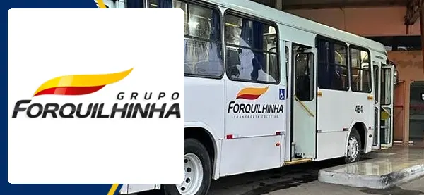 Logo e ônibus da Forquilhinha