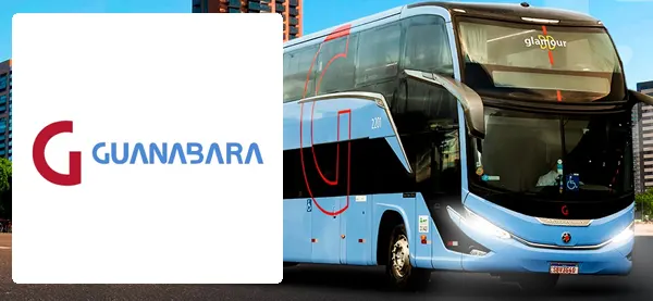 Logo e ônibus da Guanabara