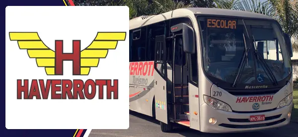 Logo e ônibus da Haverroth