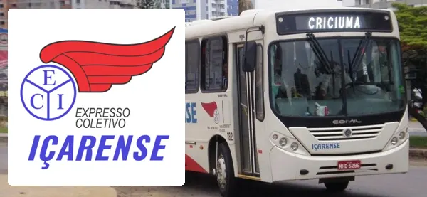 Logo e ônibus da Içarense
