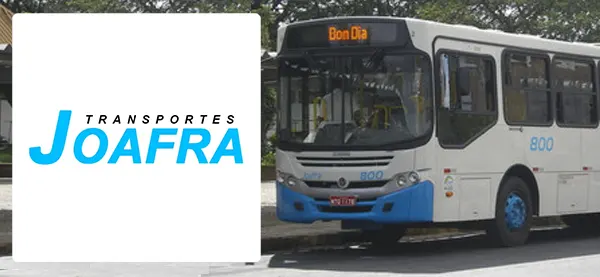Logo e ônibus da Joafra