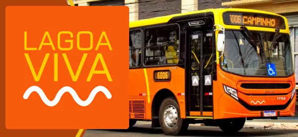 Logo e ônibus da Lagoa Viva