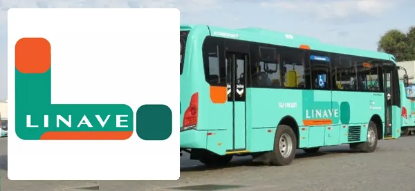 Logo e ônibus da Linave