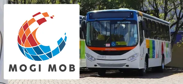 Logo e ônibus da Mogi Mob