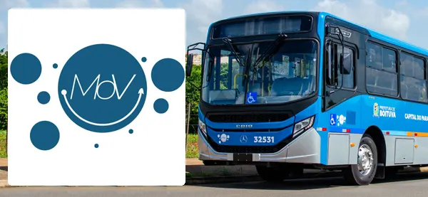 Logo e ônibus da MoV Boituva