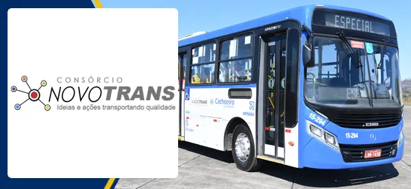 Logo e ônibus da Novotrans