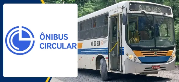 Logo e ônibus da Ônibus Circular