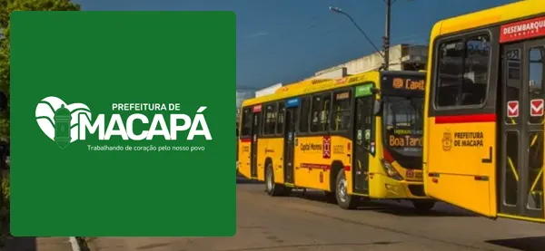 Logo e ônibus da Ônibus Macapá