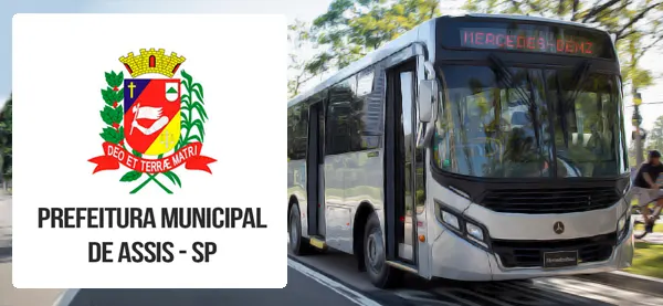 Logo e ônibus da Prefeitura de Assis
