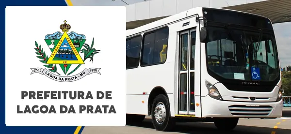 Logo e ônibus da Prefeitura de Lagoa da Prata