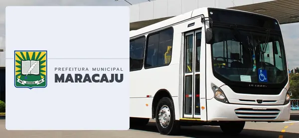 Logo e ônibus da Prefeitura de Maracaju