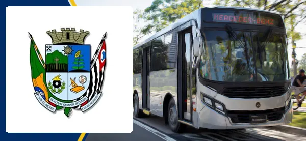 Logo e ônibus da Prefeitura de Mirassol