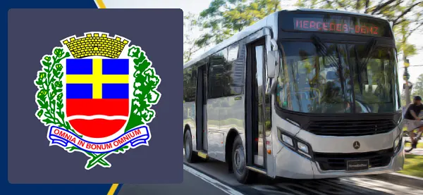Logo e ônibus da Prefeitura de Santa Cruz do Rio Pardo