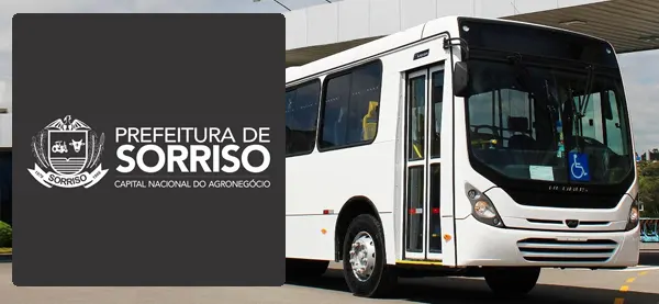 Logo e ônibus da Prefeitura de Sorriso