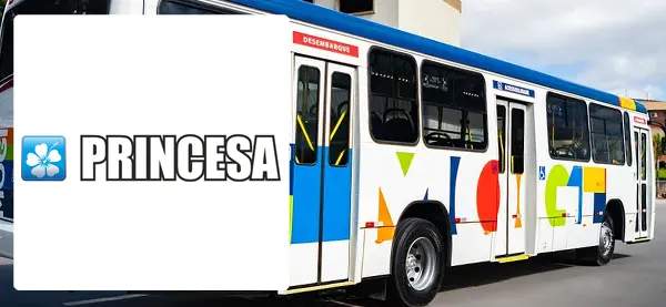 Logo e ônibus da Princesa do Norte Mogi das Cruzes