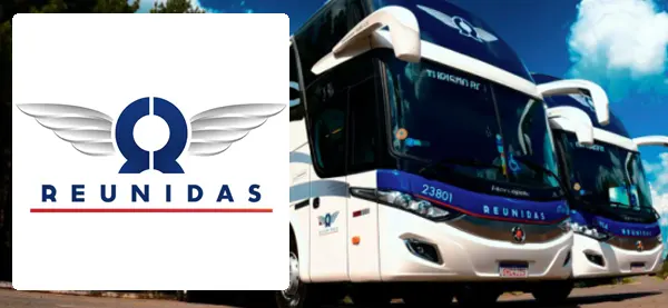 Logo e ônibus da Reunidas
