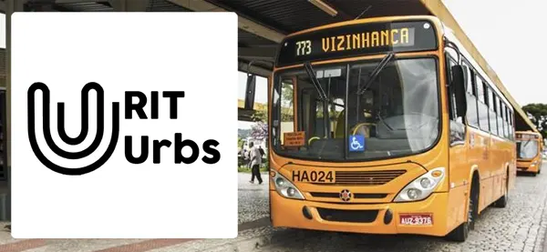 Logo e ônibus da RIT URBS