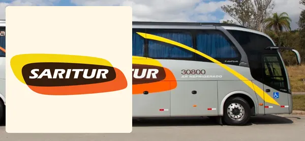 Logo e ônibus da Saritur (Rodoviário)
