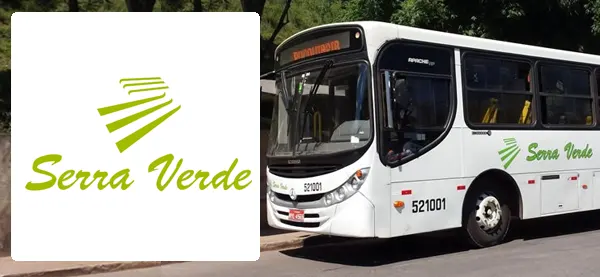 Logo e ônibus da Serra Verde Itabirito