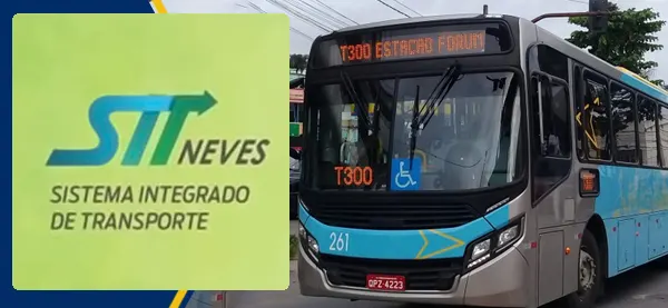 Logo e ônibus da SIT Neves