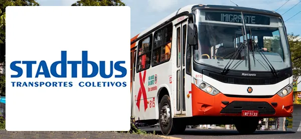 Logo e ônibus da Stadtbus Campo Bom