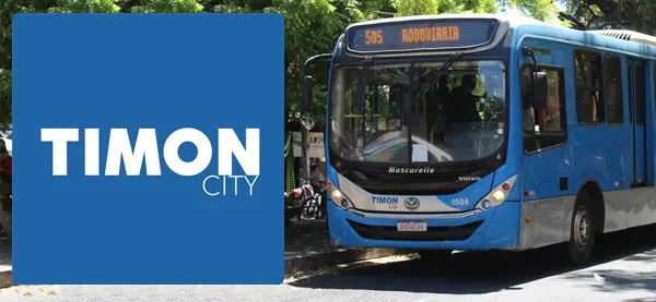 Logo e ônibus da Timon City